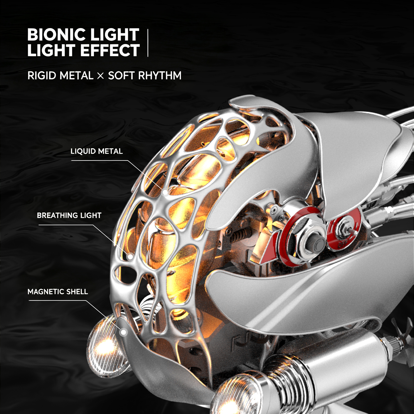 Mechanical Nautilus Shell - Precision Metal Craft Model(Nautilus/Ray)Unique Geek Gift: Dynamic Mechanical Fish Sculpture - Modern Metal Art Decor for Office Desk