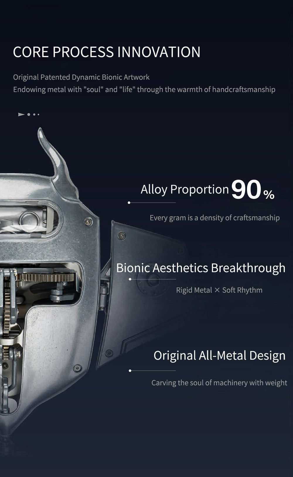 Electric Mechanical Manta Ray Model - Rechargeable Steampunk Metal Bionic Sculpture, DIY Kit & Pre-assembled Desktop Ornament