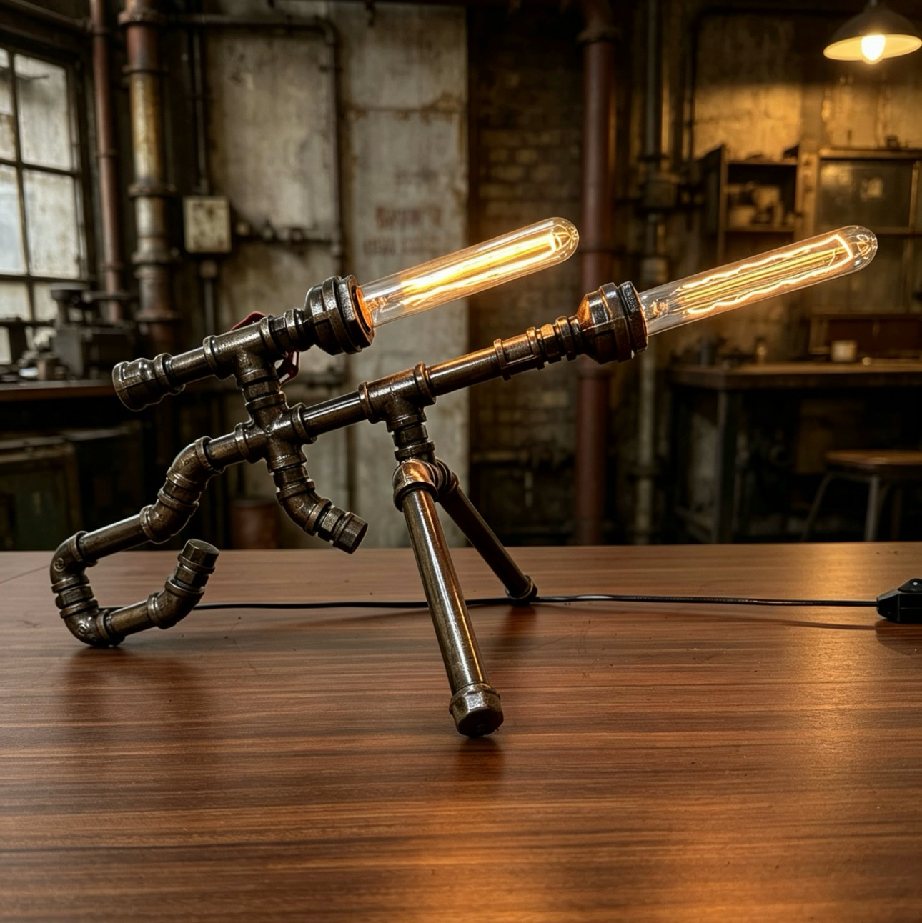 "Sniper Rifle"Industrial  - Handmade DIY Metal Art Sculpture, Creative Home Decor for Bar & Coffee Shop, Unique Statement Piece