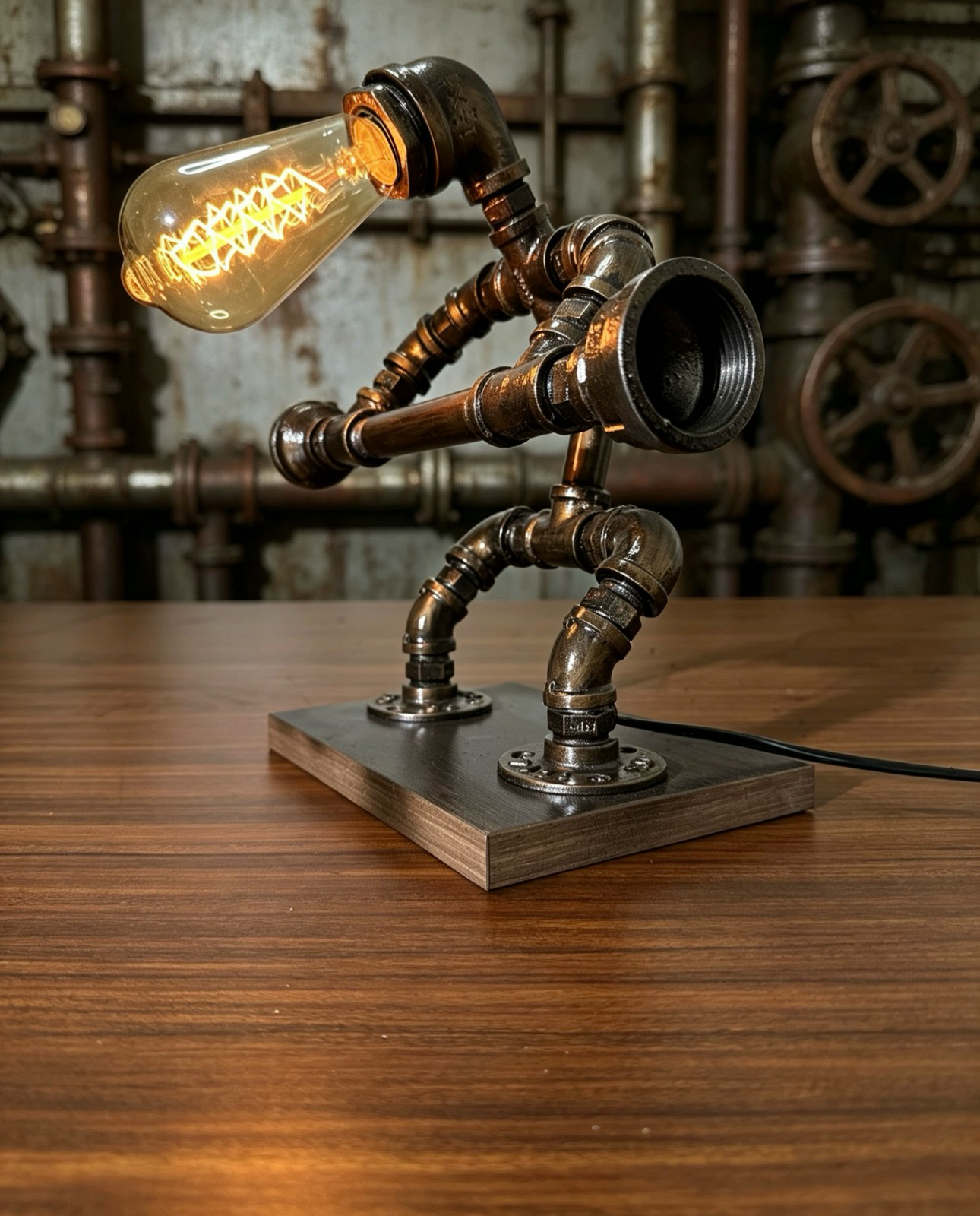 "Giant"Handmade Industrial - DIY Metal Art Robot Sculpture, Home Bar & Coffee Shop Decor