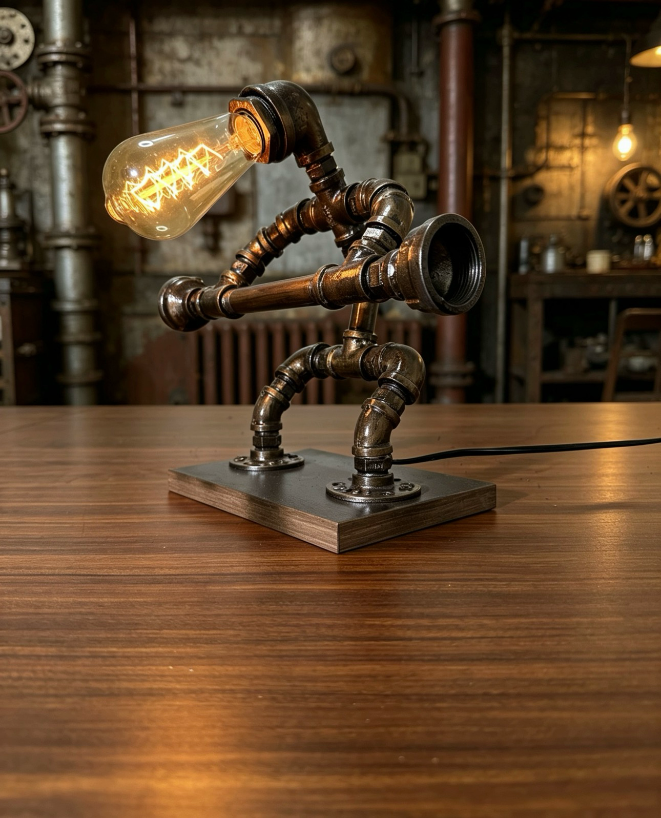 "Giant"Handmade Industrial - DIY Metal Art Robot Sculpture, Home Bar & Coffee Shop Decor