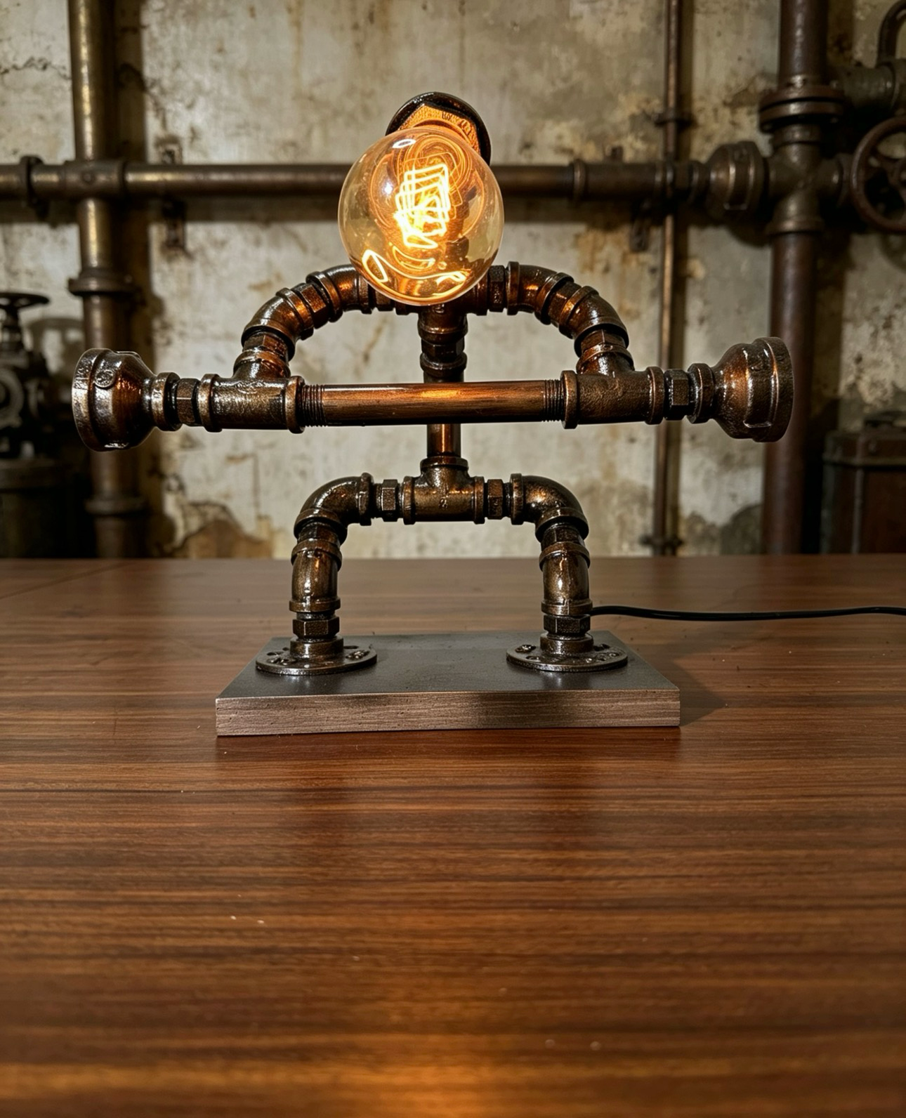 "Giant"Handmade Industrial - DIY Metal Art Robot Sculpture, Home Bar & Coffee Shop Decor