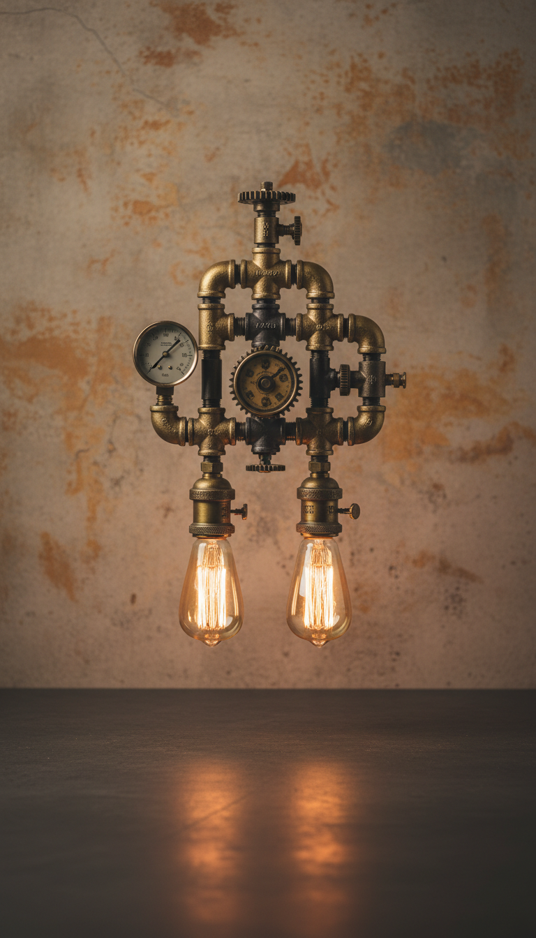 Iron Pipe Pendant With Filament Bulb