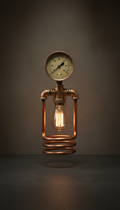 Copper Gauge Wall Sconce